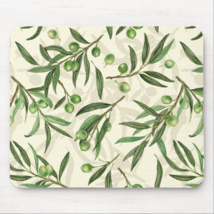 Tapis De Souris Aquarelle des branches d'olive