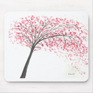 Tapis De Souris Aquarelle des cerisiers fleuris