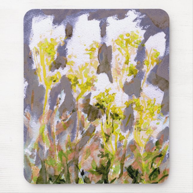 Tapis De Souris Aquarelle des fleurs sucrées (Devant)