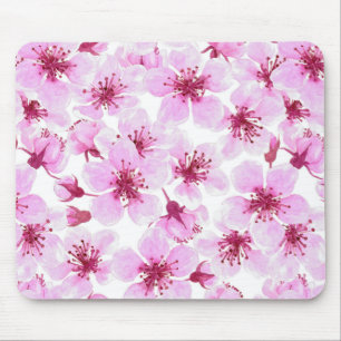 Tapis De Souris Aquarelle en fleurs de cerisier