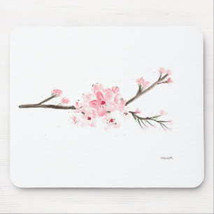 Tapis De Souris Aquarelle en fleurs de cerisier