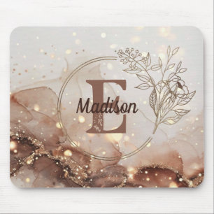 Tapis De Souris Aquarelle en marbre avec accents de Parties scinti