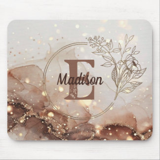 Tapis De Souris Aquarelle en marbre avec accents de Parties scinti