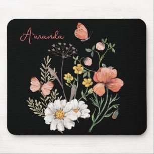 Tapis De Souris Aquarelle Fleur Sauvage 
