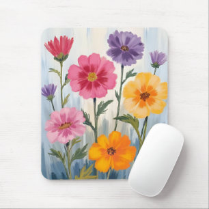 Tapis De Souris Aquarelle Fleurs Sauvages   Peinture de Champ de F