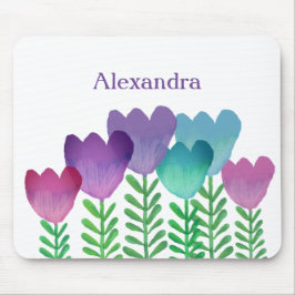 Tapis De Souris Aquarelle Florale couleur mignonne personnalisée