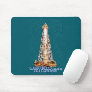 Tapis De Souris Aquarelle Illustration Gasparilla Island Light