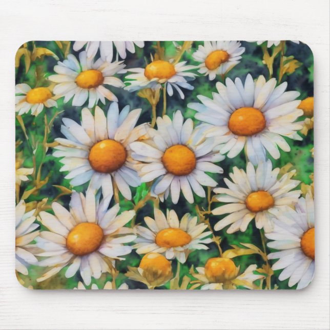 Tapis De Souris Aquarelle Jardin Fleurs Faisy (Devant)