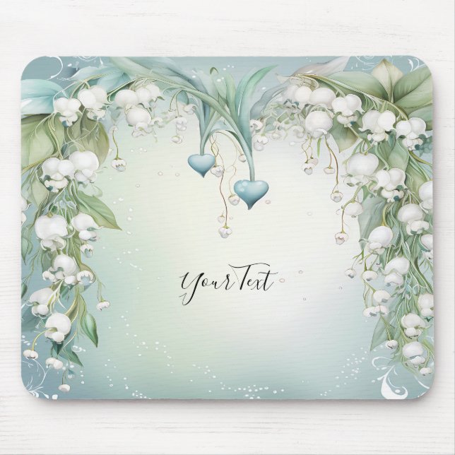 Tapis De Souris Aquarelle Lily de la Vallée Mousepad (Devant)