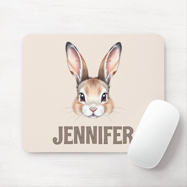 Tapis De Souris Aquarelle moderne personnalisée Mignonne Lapin de  (Avec souris)