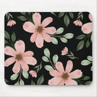 Tapis De Souris Aquarelle rose Floral