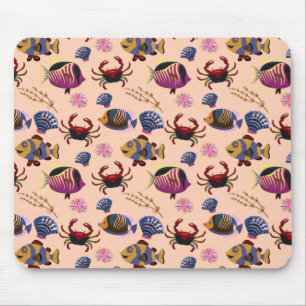 Tapis De Souris Aquatic animals pattern ocean underwater life 10