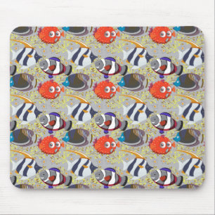 Tapis De Souris Aquatic animals pattern ocean underwater life 40