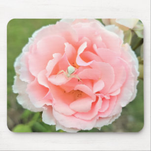 Tapis De Souris Araignée blanche Rose rose 1 conception par COHOE1