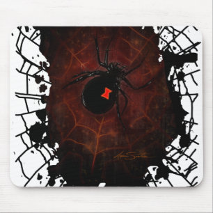 Tapis De Souris Araignée Veuve Noire Gothique Tache de Peinture To
