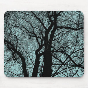 Tapis De Souris Arbre à contraste élevé - Bleu clair Vert