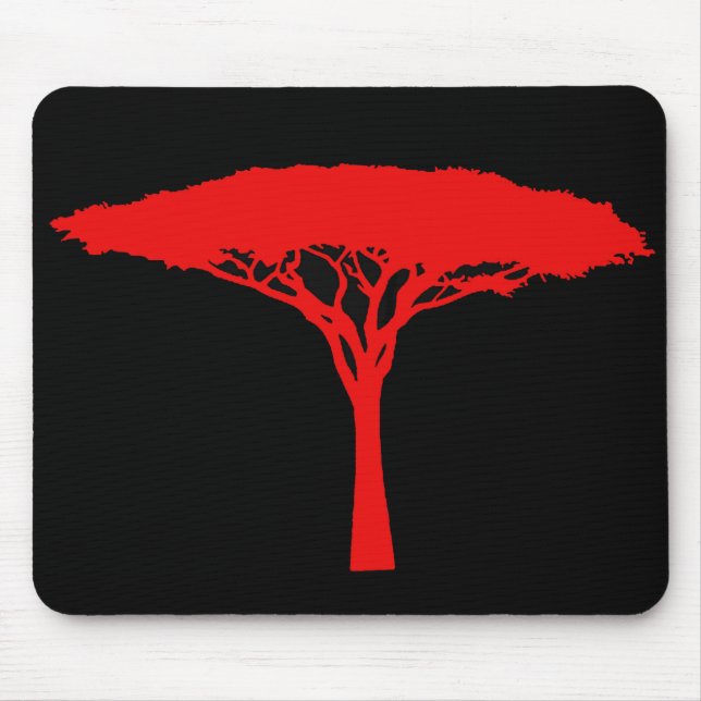 Tapis De Souris Arbre à parapluies rouges (Devant)