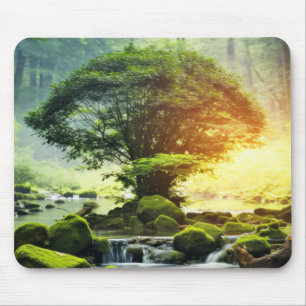 Tapis De Souris Arbre Ancien De Vie Nature Pacifique Imaginaire Mo