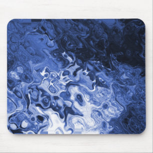 Tapis De Souris Arbre bleu Abstrait