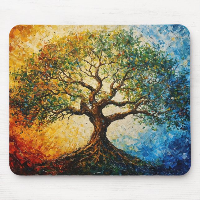 Tapis De Souris Arbre de connaissances - Peinture à l'huile (Devant)