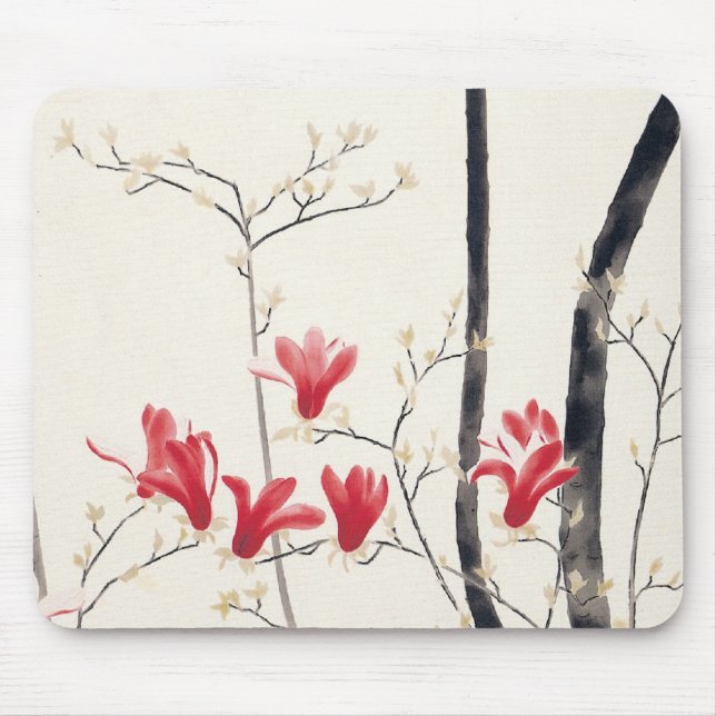 Tapis De Souris Arbre de Magnolia par Kobayashi Kokei, Nature Vint (Devant)