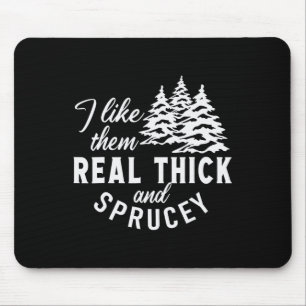 Tapis De Souris Arbre De Noël Je Les Aime Vraiment Épais Et Spruce