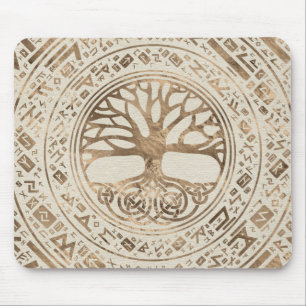 Tapis De Souris Arbre de vie - Motif runique de Yggdrasil