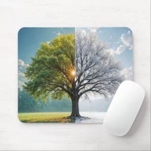 Tapis De Souris Arbre En Chêne En Double Saison