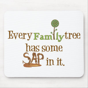 Tapis De Souris Arbre familial amusant