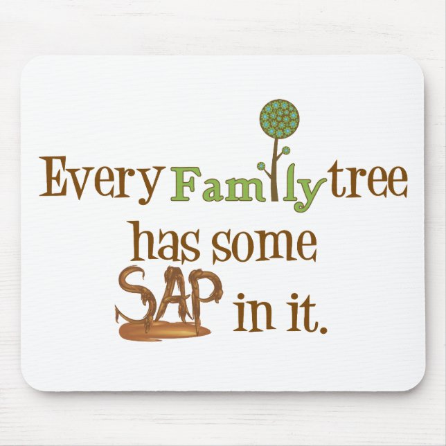 Tapis De Souris Arbre familial amusant (Devant)
