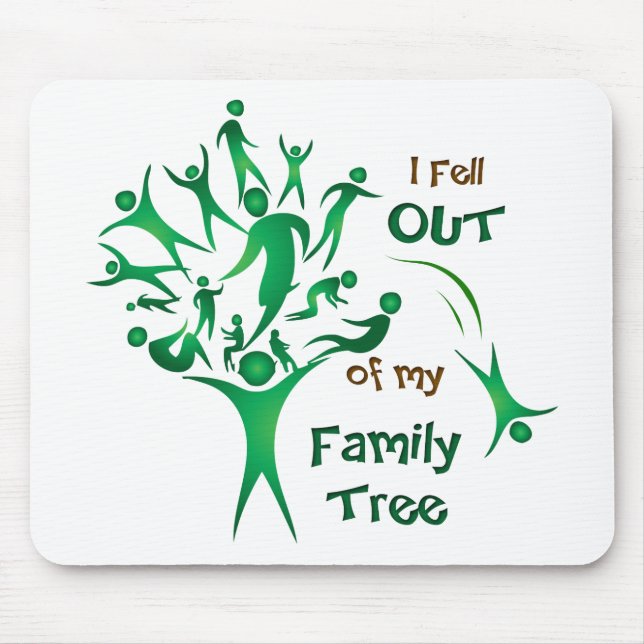 Tapis De Souris Arbre familial amusant (Devant)