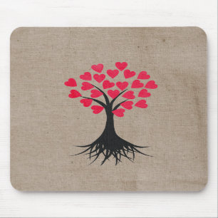 Tapis De Souris Arbre Mousepad de coeur