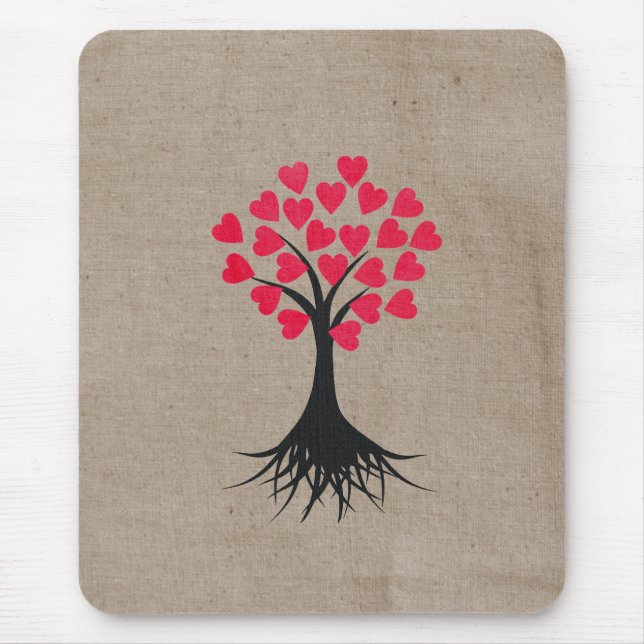 Tapis De Souris Arbre Mousepad de coeur (Devant)