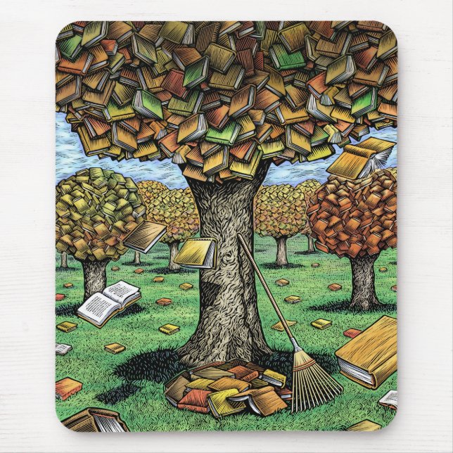Tapis De Souris Arbre Mousepad de livre (Devant)