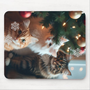 Tapis De Souris Arbre Orné de Chats, Image, Personnaliser,