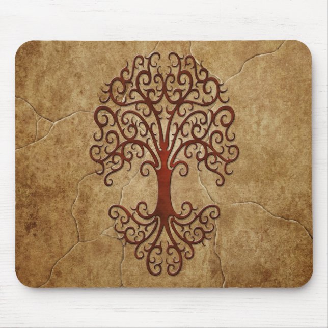 Tapis De Souris Arbre tribal en pierre (Devant)