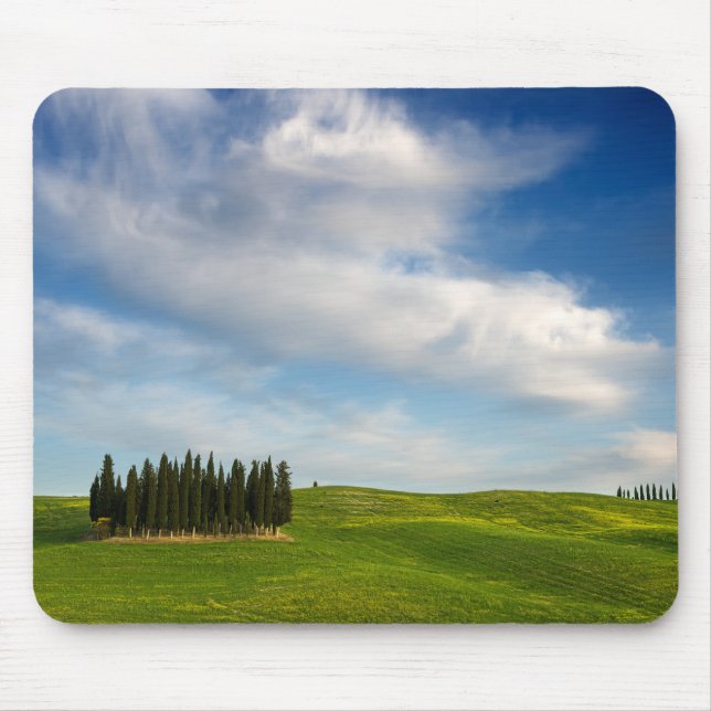 Tapis De Souris Arbres de Cypress dans le mousepad de la Toscane (Devant)