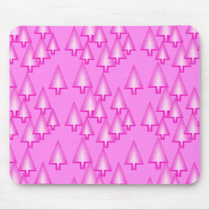 Tapis De Souris Arbres de Noël métalliques modernes - rose orchidé
