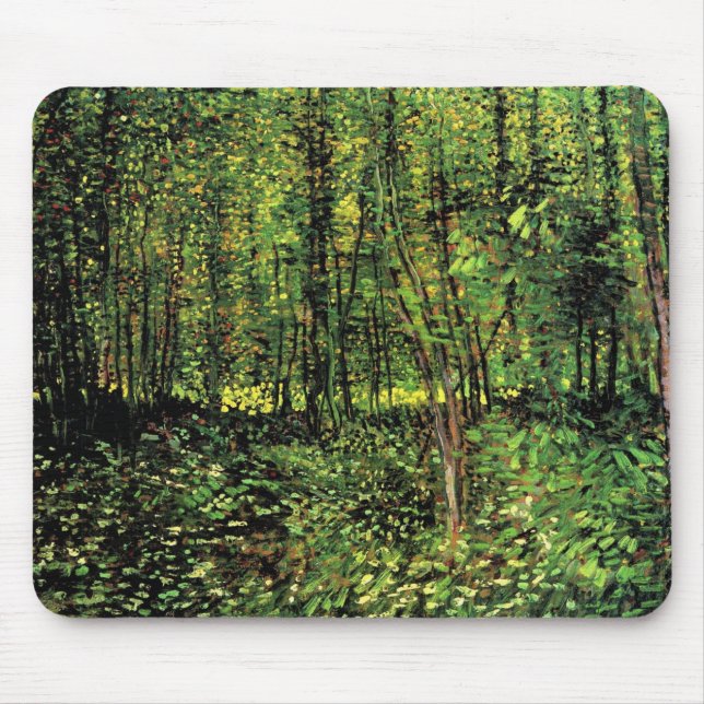 Tapis De Souris Arbres et sous-bois par Vincent van Gogh (Devant)