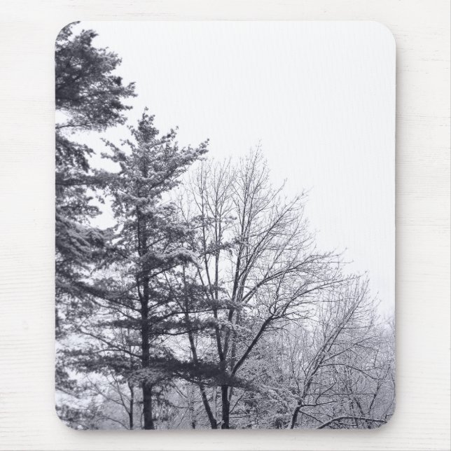 Tapis De Souris arbres Neige-couverts : Vertical (Devant)