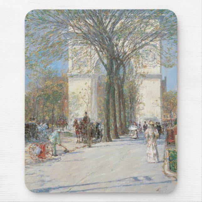 Tapis De Souris Arc de Washington, Printemps par Frederick Childe  (Devant)