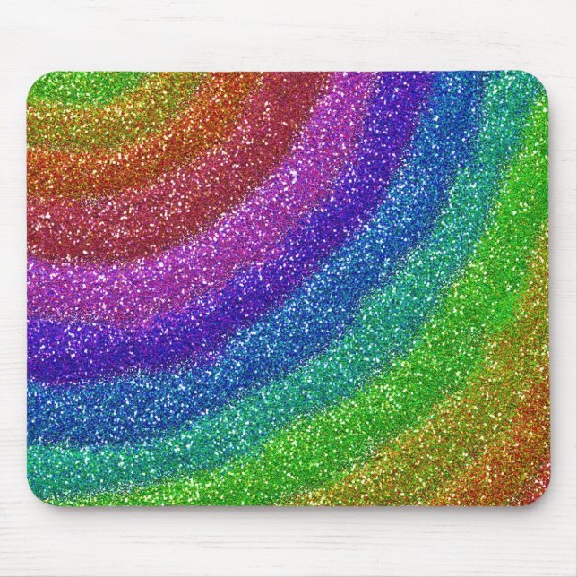 Tapis De Souris Arc-en-ciel de parties scintillantes (Devant)