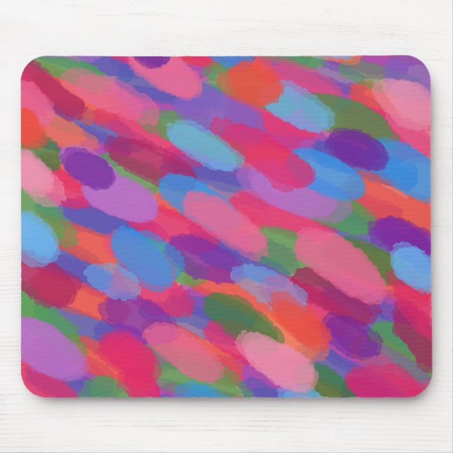 Tapis De Souris Arc-en-ciel droplets colorés Motif Abstrait (Devant)