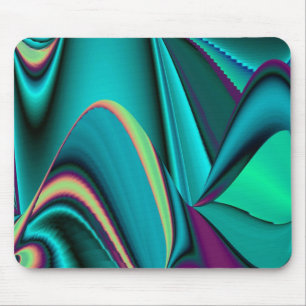 Tapis De Souris Arc-en-ciel futuriste et Abstrait