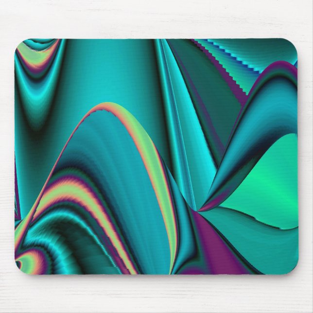 Tapis De Souris Arc-en-ciel futuriste et Abstrait (Devant)
