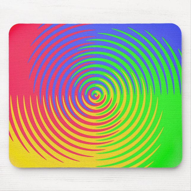 Tapis De Souris Arc-en-ciel Mousepad en spirale (Devant)