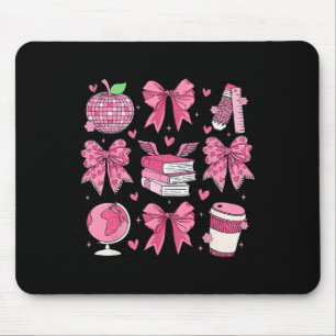 Tapis De Souris Arc-en-ciel Rose Coquette Pomme Professeur Appréci