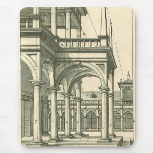 Tapis De Souris Architecture Ancienne, Cour romaine avec Colonnes