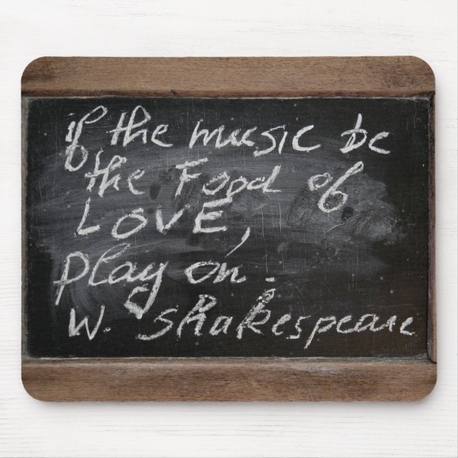 Tapis De Souris Ardoise - Citation de W. Shakespeare - (Devant)