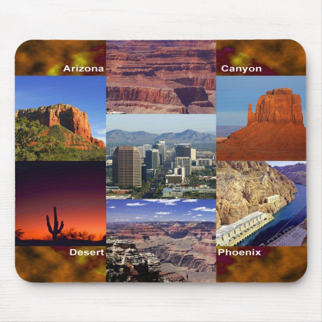 Tapis De Souris Arizona Desert Collage (Devant)